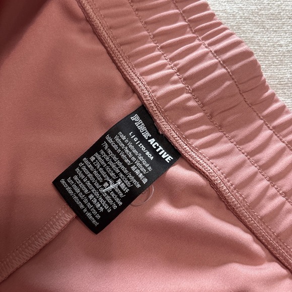 Victoria's Secret Pink Active‎  High Waist Jogger Pink Pockets Sporty SzL - Picture 7 of 9